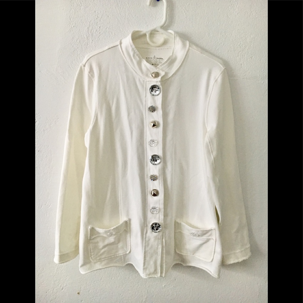 Neon Buddha -White -Fancy Button-up😁👍